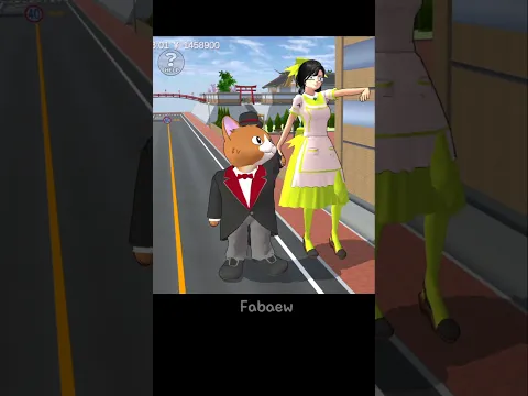 จูงมือหุ่นแมวใหญ่ #shorts #sakuraschoolsimulator #fabaew