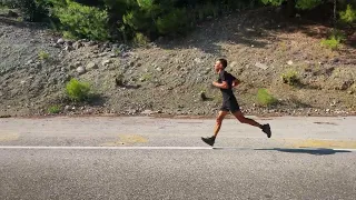A man running - side view