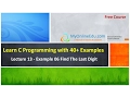 C Programming - Lecture 13