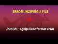 UBUNTU FIX 1 gzip Exec format error