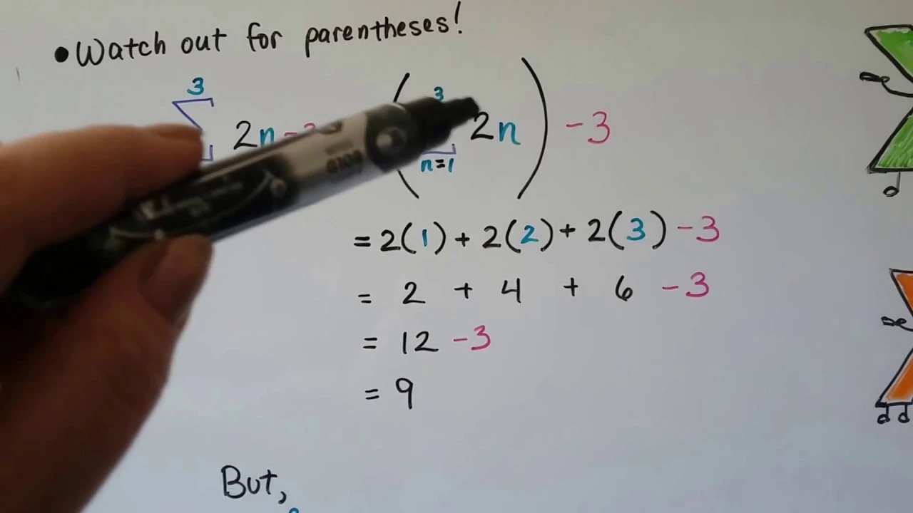 Algebra II 14.1D, Sigma notation Σ (summation notation)