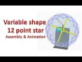 Solid Edge Assembly Motion Animation Variable shape 12 point star mechanism