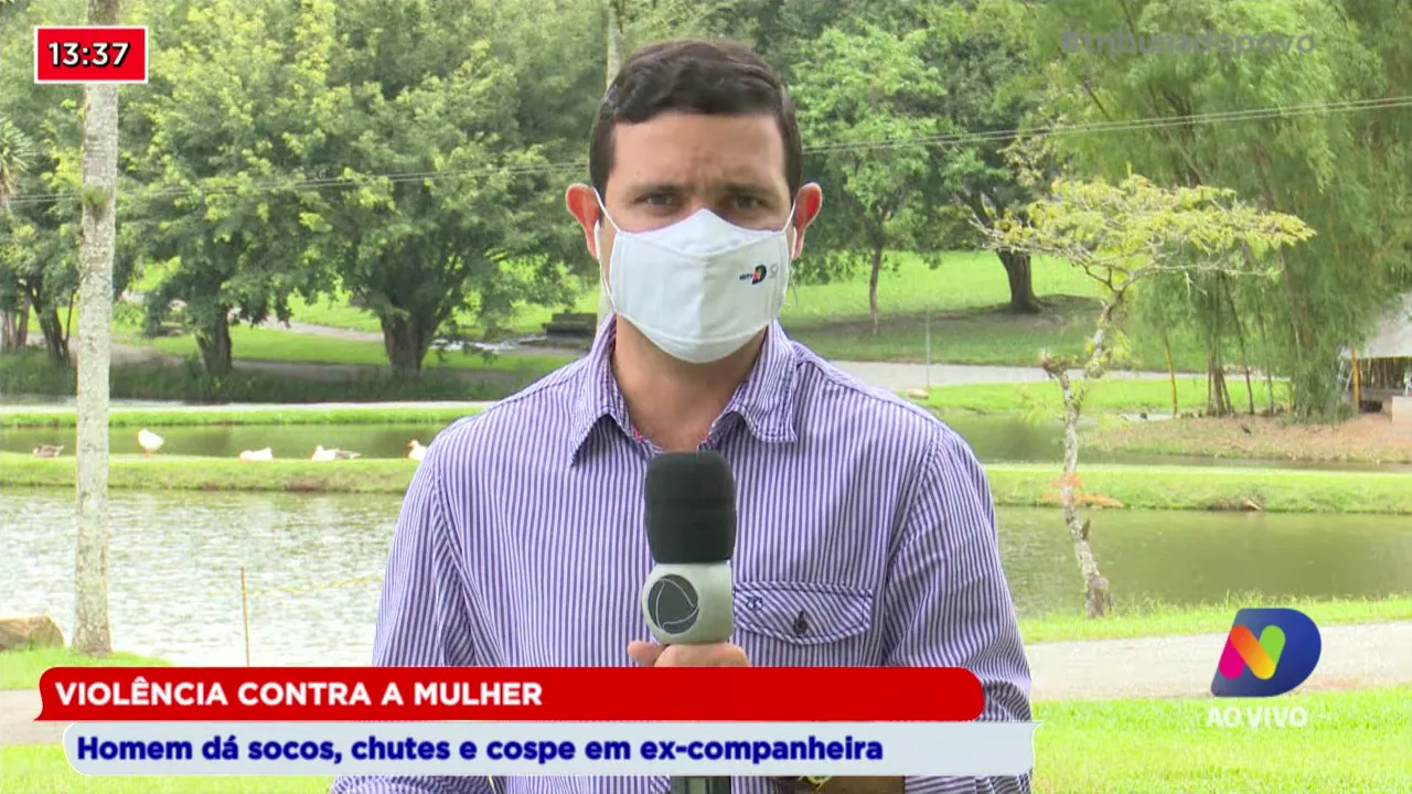 Violência contra a mulher: Homem dá socos, chutes e cospe em ex companheira