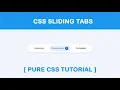 Awesome Sliding Tabs Using CSS Pure CSS Tabs Tutorial