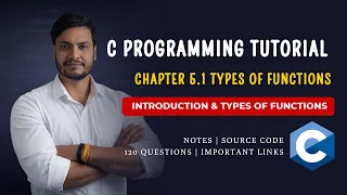 Chapter 5 1 Introduction to Functions in C Types Function Prototype Explained in Hindi