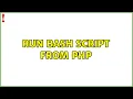Run bash script from php