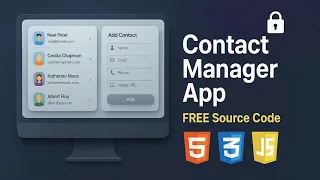 Contact Manager Card 25-Contact-Manager-Card Free Source Code Web Dev Projects