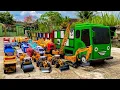 Download Lagu WADIDAW !! Mobil Truk Tronton Panjang Bongkar Mainan Mobil Mobilan Truk Molen, Truk Mixer, Excavator