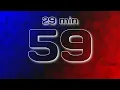 30 minute 1800 second Blue and Red Count Up Timer - Silent