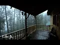 ⛈ Heavy Rain and Thunder in a Farmhouse 🌨 Deep Forest Rainstorm Sounds for Sleep • Study • Relax ⚡