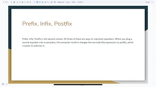ACSL Prefix Infix Postfix Elementary