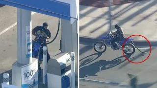 FULL CHASE Armed suspect on dirt bike leads police on dangerous LA chase