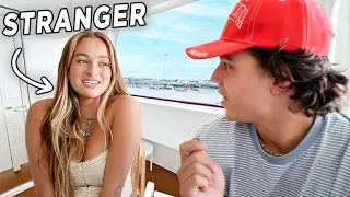convincing a stranger to go on a cruise with me