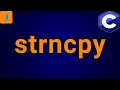 C strncpy
