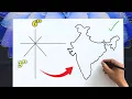 India Map Drawing How to Draw India Map Easily Easy Tricks