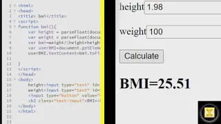 JavaScript How to make a BMI Calculator Easy guide and a good place to start learning JavaScript