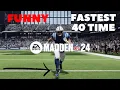 Madden 24 Superstar mode Wide Receiver The FASTEST 40 Yard time in MADDEN 24