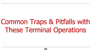 The Java Streams forEach forEachOrdered Terminal Operations