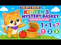 Kitten s Mystery Basket 1 1 Math Coloring for Kids