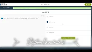 python essential 2 module 1 test answers