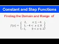 13 - Graphing Constant and Step Functions Domain and Range of Constant and Step Functions