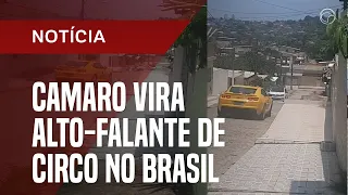 Camaro vira alto-falante de circo no Brasil