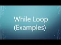 21 - While Loop Examples in Python Arabic