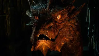 اقوى مشاهد فيلم الهوبيت إنتقام الأقزام من سموغ خراب التنين سموغ The Hobbit 