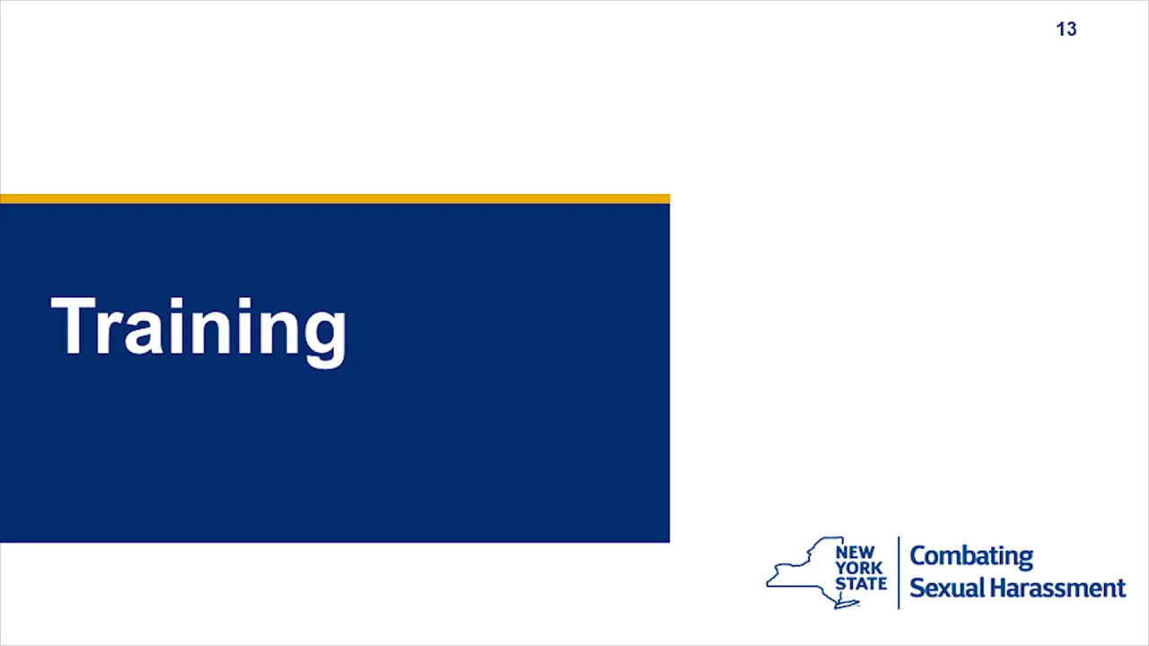 New York Sexual Harassment Prevention Training Requirements