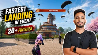 20+ FINISHES 😱 FASTEST LANDING IN EVENT! | PUBG MOBILE