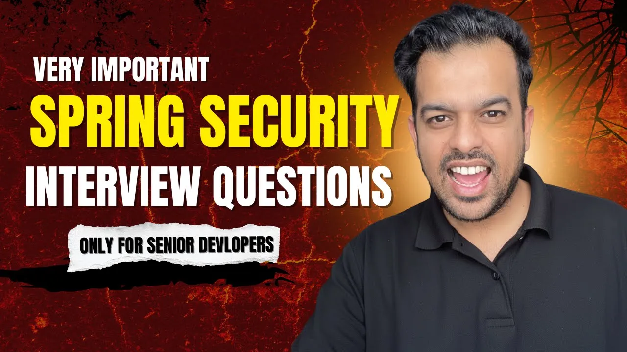 Spring Security + OAuth2 Interview Prep — Must-Know Questions for 3–8 Yrs