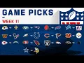 NFL Week 11 Game Picks