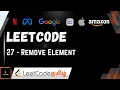 Top Interview 150 series Leetcode 27 - Remove Element Tamil
