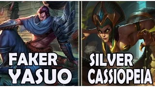 FAKER plays YASUO vs A Korean SILVER CASSIOPEIA