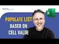 Excel Populate List Based on Cell Value Populate Rows Based on Cell Value