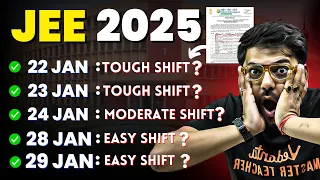 JEE Mains 2025 : Easy, Moderate & Tough Exam Shifts😱 | Harsh Priyam Sir