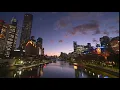 Princes Bridge at sunset timelapse City of Melbourne