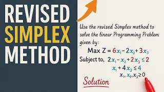 Step-by-Step Revised Simplex Method Optimization Techniques Advanced Linear Programming