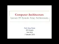 Computer Architecture - Lecture 29 Systolic Array Architectures Fall 2024