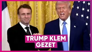 Macron geeft Trump ervan langs over Oekraïne