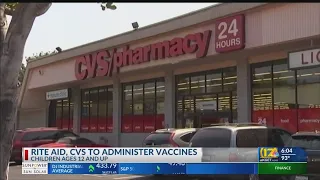 CVS Rite Aid now administering Pfizer vaccine to children ages 12-15