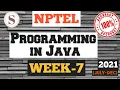 Programming in Java NPTEL WEEK-7 Quiz assignment Answers 2021