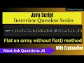 Flat an Array with and without flat method in javascript Array nesting solution in Hindi