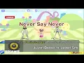 Download Lagu Never Say Never - Justin Bieber ft. Jaden Smith (Karaoke)
