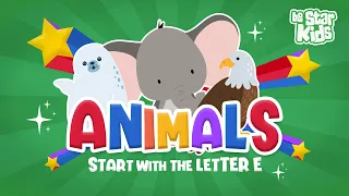 Animals Starting with E - Learn Animal Words That Start With Letters E