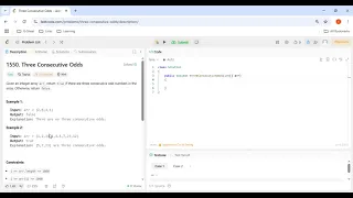 1550 Three Consecutive Odds Java Leetcode Arrays Fundamentals