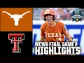 Texas Tech vs Texas Women s College World Series Game 2 Highlights ESPN College Softball