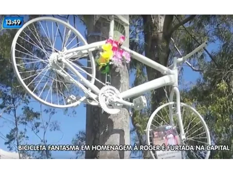 Bicicleta fantasma que homenageava ciclista morto na SC-401 é furtada, em Florianópolis