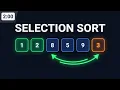 Selection Sort Explained in 2 Minutes Visual Algorithm Tutorial