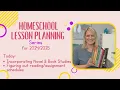 Homeschool Lesson Planning Incorporating Novel Book Studies How to Schedule Out Assignments